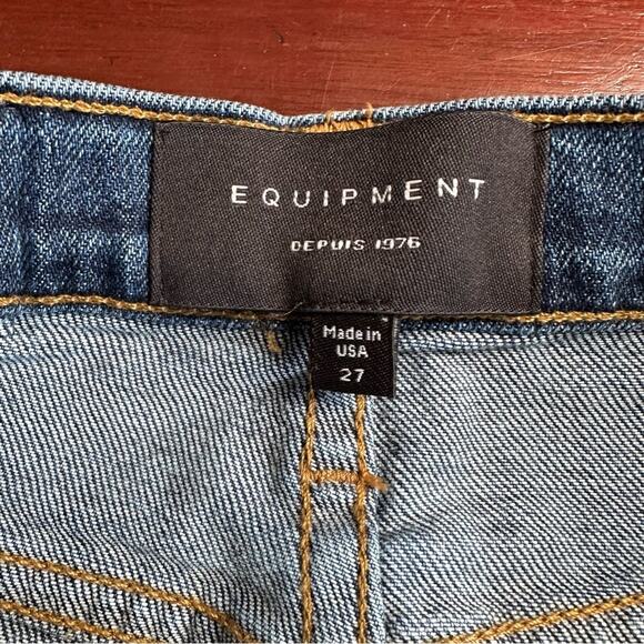 Equipment Duprey Blue Bootleg Jeans denim 70s 80s 90s Y2K Size 27 High Waist - Picture 7 of 16